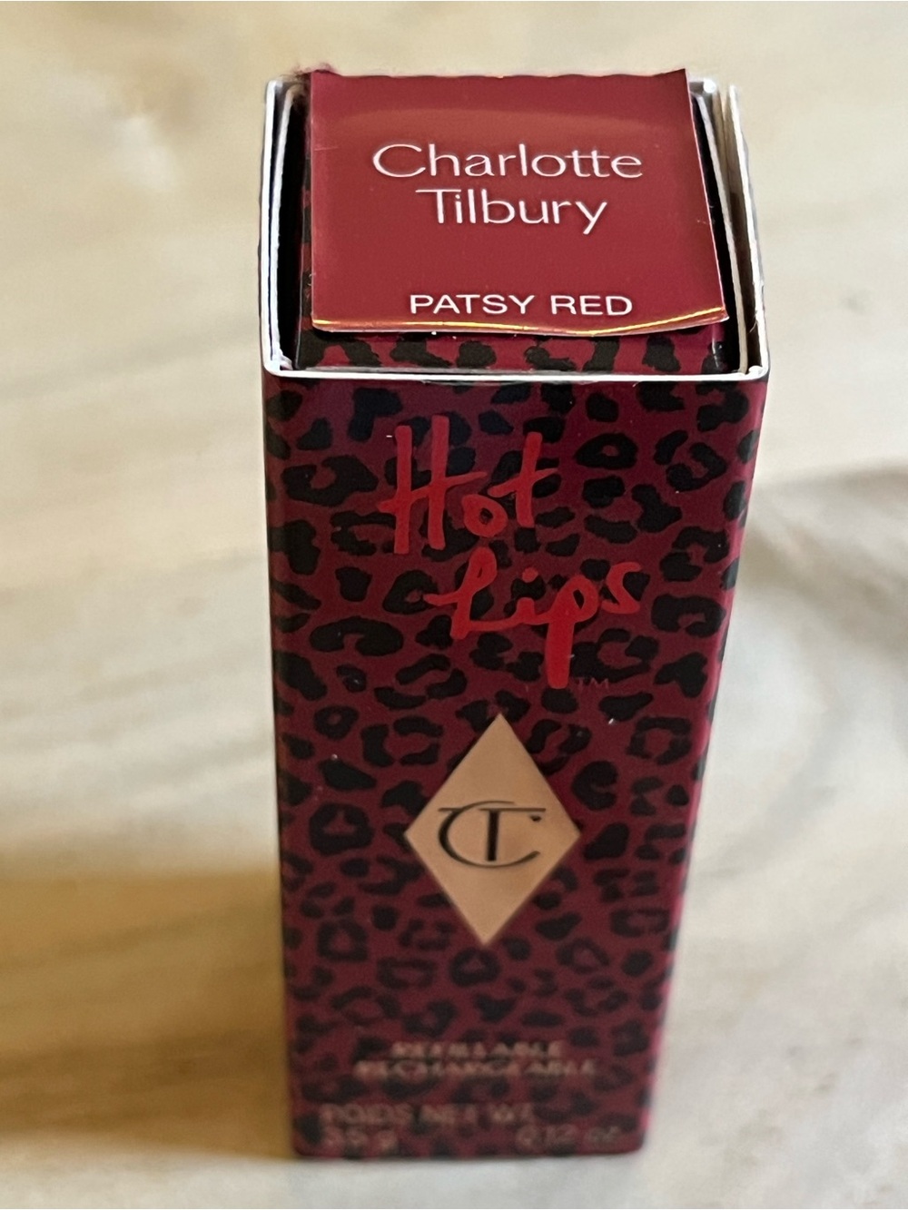 Charlotte Tilbury NIB hot lips 2 -Patsy red Matte Revolution lipstick